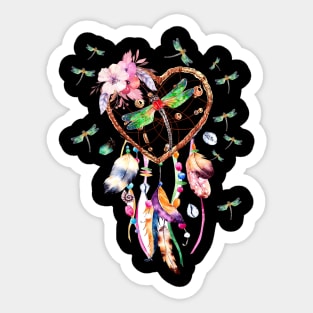 Dragonfly Dreamcatcher Love Sticker